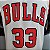 Regata Basquete NBA Chicago Bulls Pippen 33 Branca Edição Jogador Silk - Imagem 8