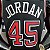Regata Basquete NBA Chicago Bulls Jordan 45 Preta Edição Jogador Silk - Imagem 5