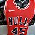 Regata Basquete NBA Chicago Bulls Jordan 45 Vermelha Edição Jogador Silk - Imagem 7