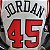 Regata Basquete NBA Chicago Bulls Jordan 45 Branca Edição Jogador Silk - Imagem 4