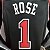 Regata Basquete NBA Chicago Bulls Rose 1 Preta Edição Jogador Silk - Imagem 7