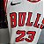 Regata Basquete NBA Chicago Bulls Jordan 23 Branca Edição Jogador Silk - Imagem 5