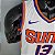 Regata Basquete NBA Phoenix suns Nash 13 Branca Edição Jogador Silk - Imagem 5