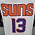 Regata Basquete NBA Phoenix suns Nash 13 Branca Edição Jogador Silk - Imagem 7