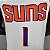 Regata Basquete NBA Phoenix suns Booker 1 Branca Edição Jogador Silk - Imagem 6