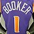 Regata Basquete NBA Phoenix suns Booker 1 Roxa Edição Jogador Silk - Imagem 8