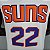 Regata Basquete NBA Phoenix suns Ayton 22 Branca Edição Jogador Silk - Imagem 4