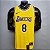 Regata Basquete NBA Lakers Bryant 8 Amarela Edição Jogador Silk - Imagem 1