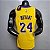Regata Basquete NBA Lakers Bryant 24 Amarela Edição Jogador Silk - Imagem 2