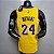 Regata Basquete NBA Lakers Bryant 24 Amarela Edição Jogador Silk - Imagem 2