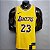 Regata Basquete NBA Lakers James 23 Amarela Edição Jogador Silk - Imagem 1