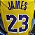 Regata Basquete NBA Lakers James 23 Amarela Edição Jogador Silk - Imagem 4