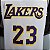 Regata Basquete NBA Lakers James 23 Branca Edição Jogador Silk - Imagem 3