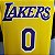 Regata Basquete NBA Lakers kuzma 0 Amarela Edição Jogador Silk - Imagem 4