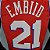 Regata Basquete NBA Philadelphia 76ers Embiid 21 Vermelha Edição Jogador Silk - Imagem 8