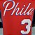 Regata Basquete NBA Philadelphia 76ers Iverson 3 Vermelha Edição Jogador Silk - Imagem 6