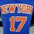 Regata Basquete NBA  New York Knicks Lin 17 Azul Edição Jogador Silk - Imagem 7