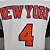 Regata Basquete New York Knicks Rose 4 Branca Edição Jogador Silk - Imagem 3