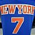 Regata Basquete NBA New York Knicks Anthony 7 azul Edição Jogador Silk - Imagem 4