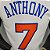 Regata Basquete NBA  New York Knicks Anthony 7 Branca Edição Jogador Silk - Imagem 3