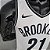Regata Basquete NBA Brooklyn Nets Aldridge 21 Branca Edição Jogador Silk - Imagem 9