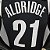 Regata Basquete NBA Brooklyn Nets Aldridge 21 Preta Edição Jogador Silk - Imagem 3