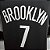 Regata Basquete NBA Brooklyn Nets Durant 7 Preta Edição Jogador Silk - Imagem 4