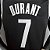 Regata Basquete NBA Brooklyn Nets Durant 7 Preta Edição Jogador Silk - Imagem 7