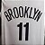 Regata Basquete NBA  Brooklyn Nets Irving 11 Branca Edição Jogador Silk - Imagem 3