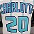 Regata Basquete NBA Charlotte Hornets Hayward 20 Branca Edição Jogador Silk - Imagem 6