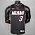 Regata Basquete NBA Miami Heat Wade 3 Preta Edição Jogador Silk - Imagem 1
