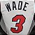 Regata Basquete NBA Miami Heat Wade 3 Branca Edição Jogador Silk - Imagem 8