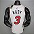 Regata Basquete NBA Miami Heat Wade 3 Branca Edição Jogador Silk - Imagem 2