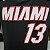 Regata Basquete NBA Miami Heat Adebayo 13 Preta Edição Jogador Silk - Imagem 6