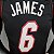 Regata Basquete NBA Miami Heat James 6 Preta Edição Jogador Silk - Imagem 4