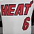Regata Basquete NBA Miami Heat James 6 Branca Edição Jogador Silk - Imagem 8