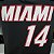 Regata Basquete NBA Miami Heat Herro 14 Preta Edição Jogador Silk - Imagem 7