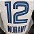 Regata Basquete NBA Memphis Grizzlies Morant 12 Branca Edição Jogador Silk - Imagem 3