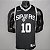 Regata Basquete NBA San Antonio Spurs Derozan 10 Preta Edição Jogador Silk - Imagem 1