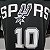 Regata Basquete NBA San Antonio Spurs Derozan 10 Preta Edição Jogador Silk - Imagem 9
