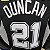 Regata Basquete NBA San Antonio Spurs Duncan 21 Preta Edição Jogador Silk - Imagem 3