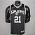 Regata Basquete NBA San Antonio Spurs Duncan 21 Preta Edição Jogador Silk - Imagem 1