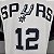 Regata Basquete NBA San Antonio Spurs Aldridge 12 Branca Edição Jogador Silk - Imagem 8