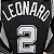 Regata Basquete NBA San Antonio Spurs Leonard 2 Preta Edição Jogador Silk - Imagem 3