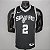 Regata Basquete NBA San Antonio Spurs Leonard 2 Preta Edição Jogador Silk - Imagem 1