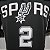 Regata Basquete NBA San Antonio Spurs Leonard 2 Preta Edição Jogador Silk - Imagem 6