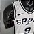Regata Basquete NBA San Antonio Spurs Parker 9 Branca Edição Jogador Silk - Imagem 4