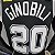 Regata Basquete NBA San Antonio Spurs Ginobili 20 Preta Edição Jogador Silk - Imagem 8