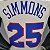 Regata Basquete NBA Philadelphia 76ers Simmons 25 Edição bônus Bege Jogador Silk - Imagem 7