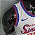 Regata Basquete NBA Philadelphia 76ers Embiid 21  Edição Retro Limitada Jogador Silk - Imagem 8